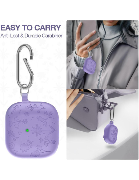 Funda Silicona AirPods 4 LDSXAY Morado con Kit de Limpieza Funda Silicona AirPods 4 LDSXAY Morado con Kit de Limpieza