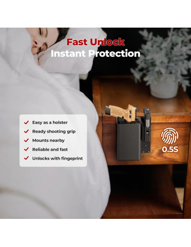 Caja Fuerte Biometrica ONNAIS para Pistolas - Acceso Rápido