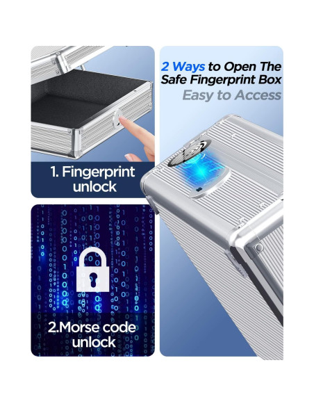 Caja Fuerte Biométrica AICase para Pistolas 34.8x26.7cm Caja Fuerte Biométrica AICase para Pistolas 34.8x26.7cm