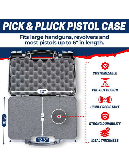 Funda Dura para Pistola Cedar Mill Fine Firearms 31x26cm