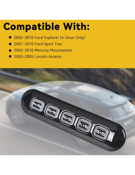 Teclado de entrada sin llave RLP para Ford Explorer 2002-2010