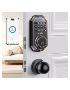 Cerradura Inteligente Arpha D180K Bronce - Control por App, 100 Códigos