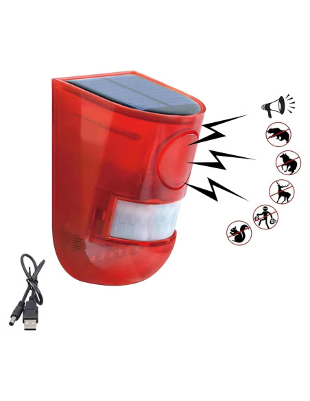 Alarma Solar QXMH con Sensor de Movimiento 110dB para Exterior
