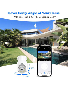 Cámara de Seguridad Inalámbrica Hiseeu 3MP Exterior WiFi 2