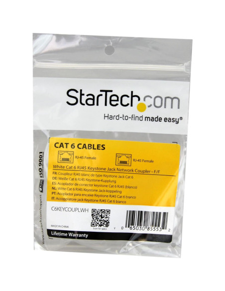 Acoplador de Red RJ45 Keystone Cat 6 Blanco StarTech