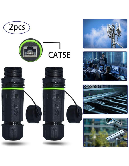 Acoplador RJ45 Impermeable CNBTR CAT 5/6 IP68 88mm Acoplador RJ45 Impermeable CNBTR CAT 5/6 IP68 88mm
