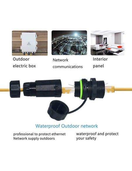 Acoplador RJ45 Impermeable CNBTR CAT 5/6 IP68 88mm Acoplador RJ45 Impermeable CNBTR CAT 5/6 IP68 88mm