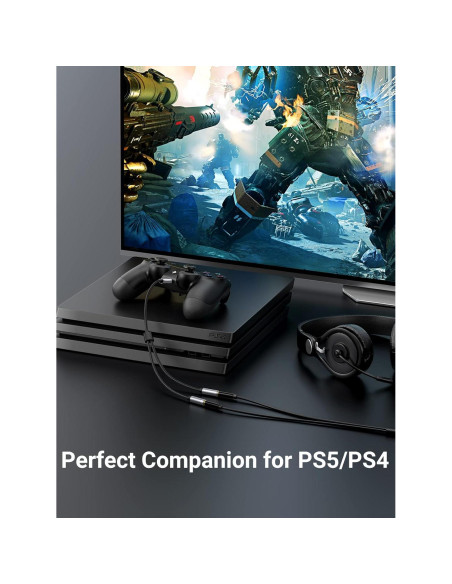 Adaptador Divisor de Auriculares UGREEN 3.5mm Macho a Doble Hembra