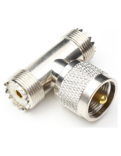 Conectores Tee UHF Macho a Hembra ANHAN PL259 3 Vías