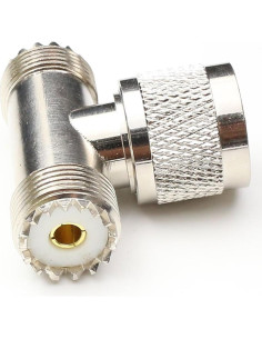 Conectores Tee UHF Macho a Hembra ANHAN PL259 3 Vías 2