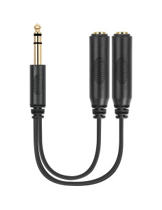 Cable Y-splitter estéreo 6.35mm SiYear 0.15m macho a 2 hembra 2