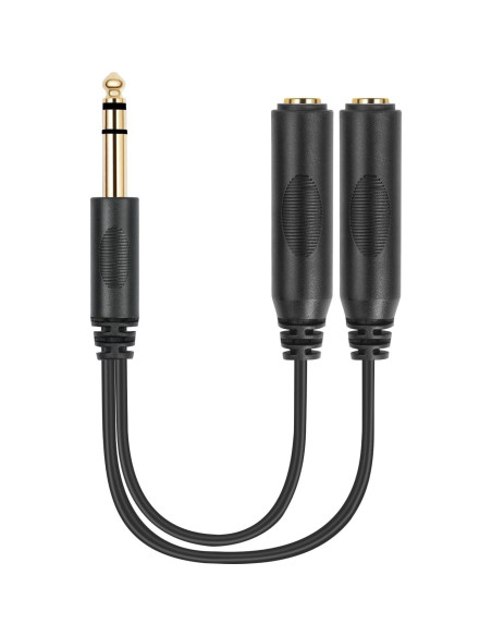 Cable Y-splitter estéreo 6.35mm SiYear 0.15m macho a 2 hembra