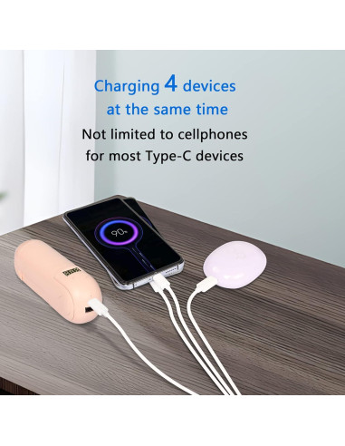 Cable Divisor USB C 4 en 1 GELRHONR 0.5M Blanco