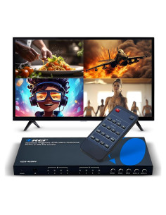 Conmutador HDMI OREI HDS-402MV 4 en 2 Salida 4K PIP
