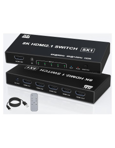 Divisor HDMI 8K 5 en 1 Tioleje - Conmutador 120Hz 4K