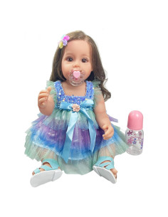 Muñeca Reborn Katty 22" Realista de Silicona para Niños