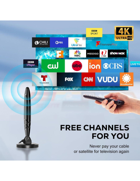 Antena Digital HDTV Interior Genérico 4K 1080P 643.74 km