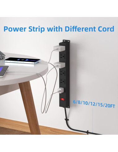 Regleta de Alimentación CFMASTER 6 Tomacorrientes 1.83 m