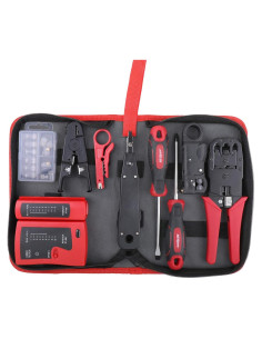 Kit de herramientas de red Hi-Spec 9 piezas para CAT5/CAT6