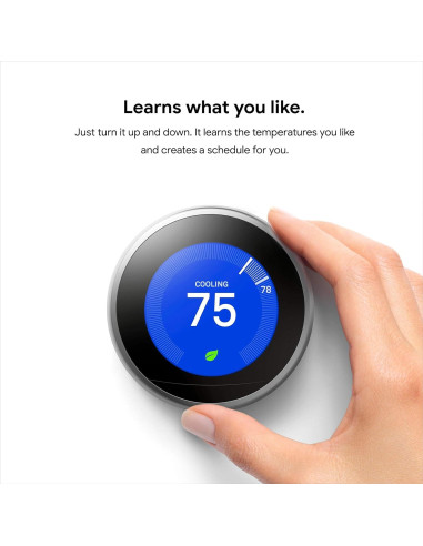 Termostato Inteligente Google Nest 3ra Generación Acero Pulido