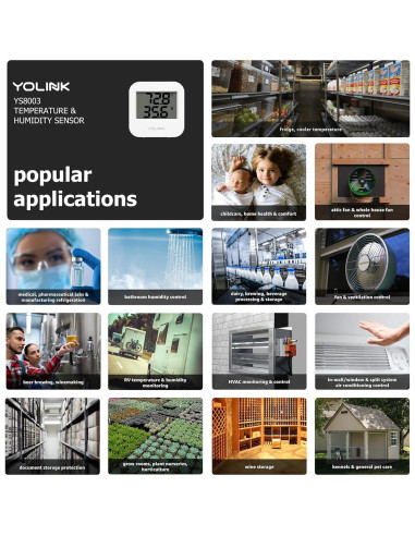 Sensor de Temperatura y Humedad YoLink YS8003-UC Digital