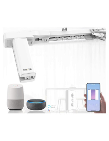 Pista de Cortina Eléctrica Quoya BL01 Ajustable 3m Control Remoto