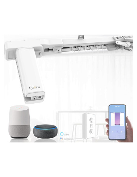 Pista de Cortina Eléctrica Quoya BL01 Ajustable 3m Control Remoto