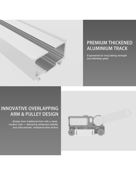 Pista de Cortina Eléctrica Quoya BL01 Ajustable 3m Control Remoto
