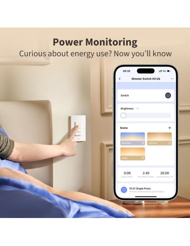 Interruptor Regulador Inteligente Aqara H2 2-en-1 Neutro