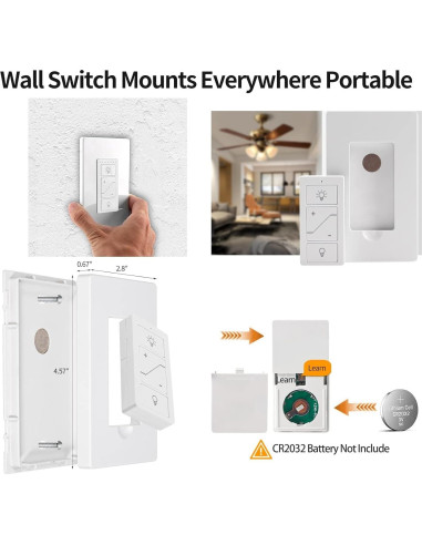 Interruptor de Atenuación Humpptom con Control Remoto Inalámbrico