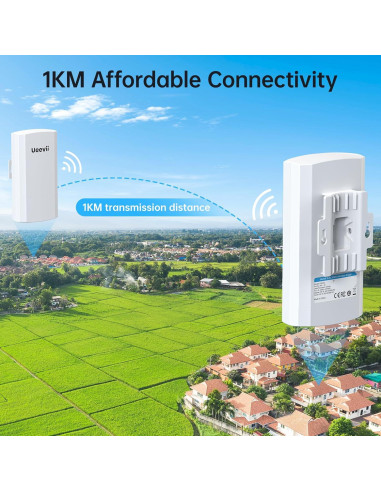 Puente Inalámbrico UeeVii CPE242 2.4G 1000m IP65
