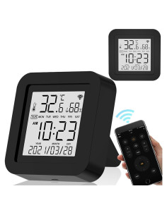 Termómetro Higrómetro WiFi Inteligente TUYA Negro - Control Remoto