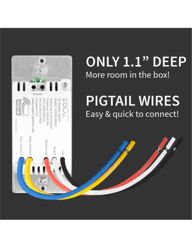 Interruptor Doble Z-Wave Zooz ZEN30 800LR Blanco 75W LED