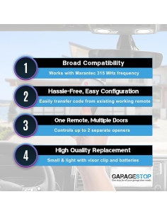 Control Remoto de Garaje Marantec M3-2312 315 MHz Compatible 2