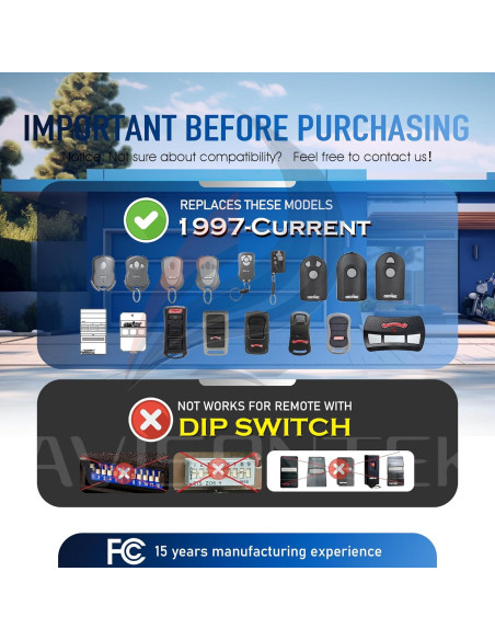 Control Remoto de Garaje Genie G3T-A 2X, 315/390MHz, 3 Años Garantía