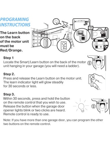 Control Remoto Abridor Puerta Garaje Craftsman HBW1255 390MHz