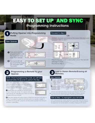 Control Remoto Genie G3T-R para Puerta de Garaje - 50m