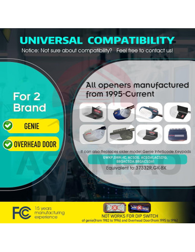 Teclado Inalámbrico Genie GK-R para Abridor de Garaje