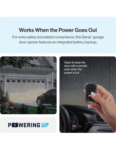 Abridor de Puerta de Garaje Genie Cadena Drive 750 0.75 HP Negro