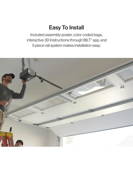 Abridor de Puerta de Garaje Genie Cadena Drive 750 0.75 HP Negro