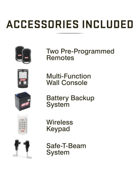 Abridor de Puerta de Garaje Genie Cadena Drive 750 0.75 HP Negro