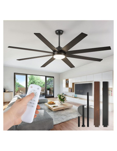 Ventilador de Techo Fanbulous 165 cm con Control Remoto y Luz LED