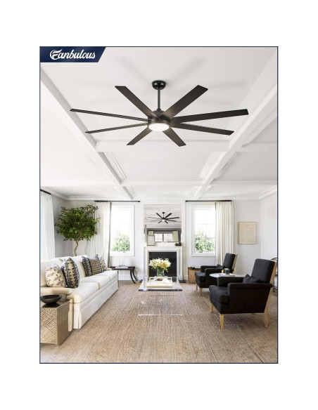 Ventilador de Techo Fanbulous 165 cm con Control Remoto y Luz LED