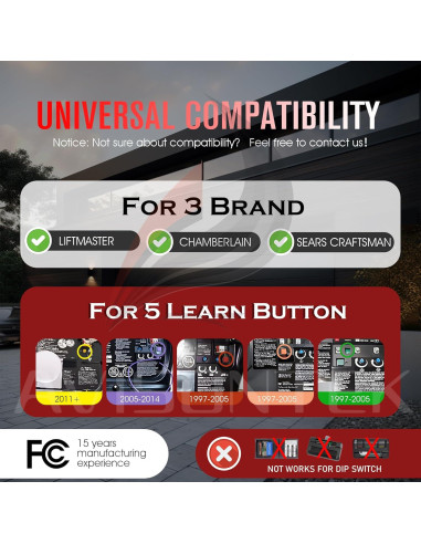 Control Remoto Universal Craftsman 139.30498 para Garaje