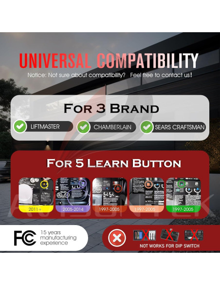 Control Remoto Universal Craftsman 139.30498 para Garaje