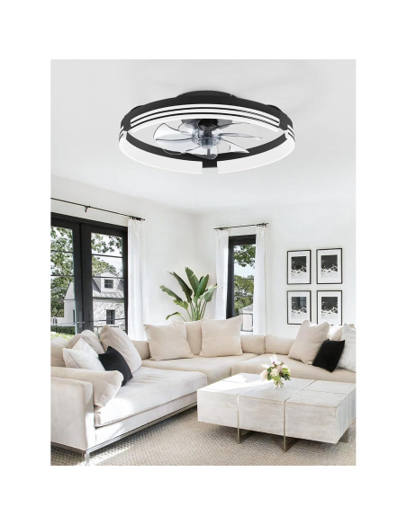 Ventilador de Techo ZMISHIBO 50.8cm con Luz y Control Remoto