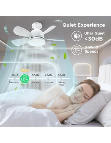 Ventilador de Techo con Luz OSTIVE 45.72 cm Control Remoto