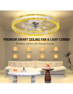 Ventilador de Techo SKRFORM 50.8 cm con Luz y Control Remoto 2