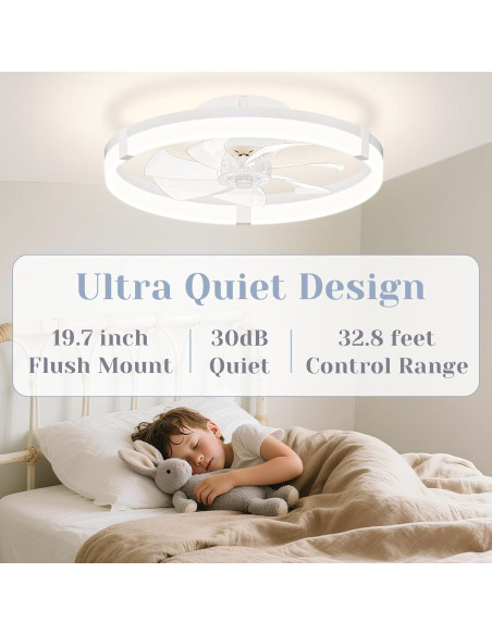 Ventilador de Techo JOFIOS 50 cm con Luz LED y Control Remoto