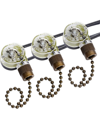 Paquete de 3 Interruptores de Cadena Zing Ear ZE-109 2 Cables